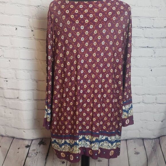 Chicos Maroon Blouse Size 3 - Picture 5 of 13